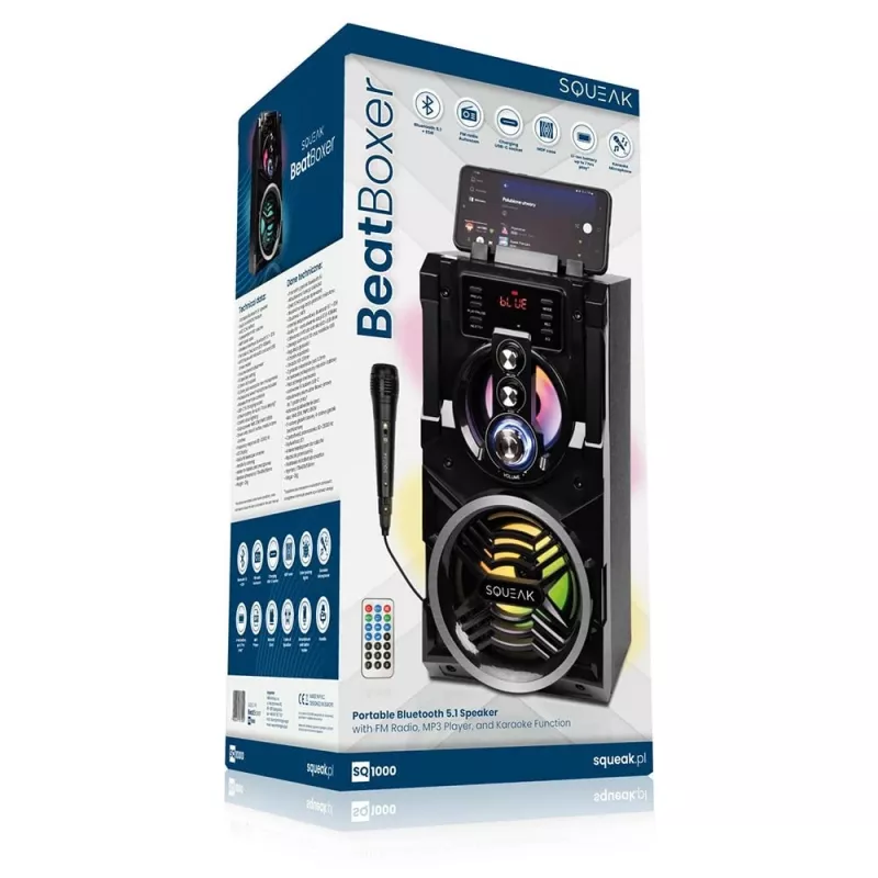 BeatBoxer Bluetooth 5.1 -kaiutin - Bluetooth-kaiutin karaokella