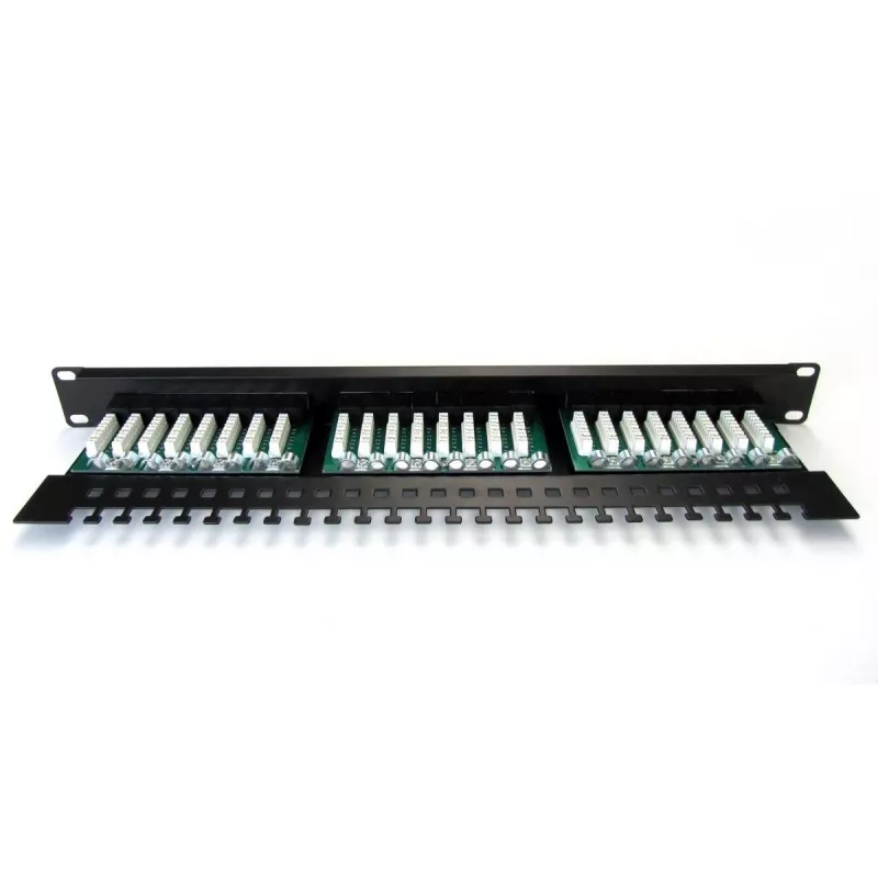 Digitus DN-91524U-EC 19" 24-porttinen Cat5e U/UTP kytkentäpaneeli, 1U, kaapelituella, musta