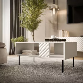 Sohvapöytä Cama Meble LUCCA 100 x 55 x 46 cm, suorakaiteen muotoinen valkoinen