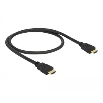 DeLOCK - video-/audio-/verkkokaapeli - HDMI - 28 AWG - HDMI, 19-napainen (uros) - HDMI, 19-napainen (uros) - 50 cm - musta (84751)