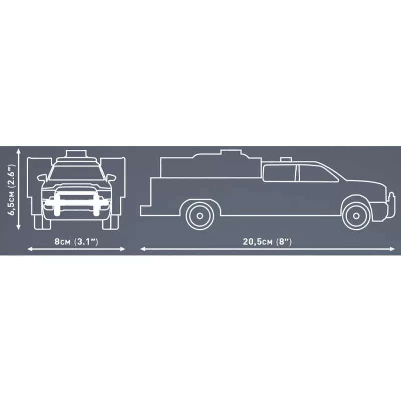 Koottava rakennuslelu Cobi RAM 3500 paloauto COBI-24612 2-in-1-mallisarja