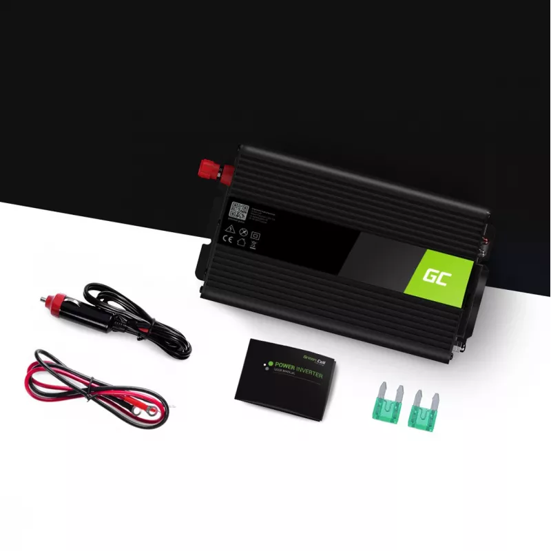 Green Cell® jännitemuunnin 24V–230V 300W musta