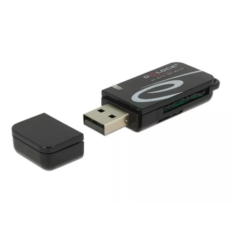 Kortinlukija DeLOCK Mini USB 2.0 SD- ja micro-SD-paikalla