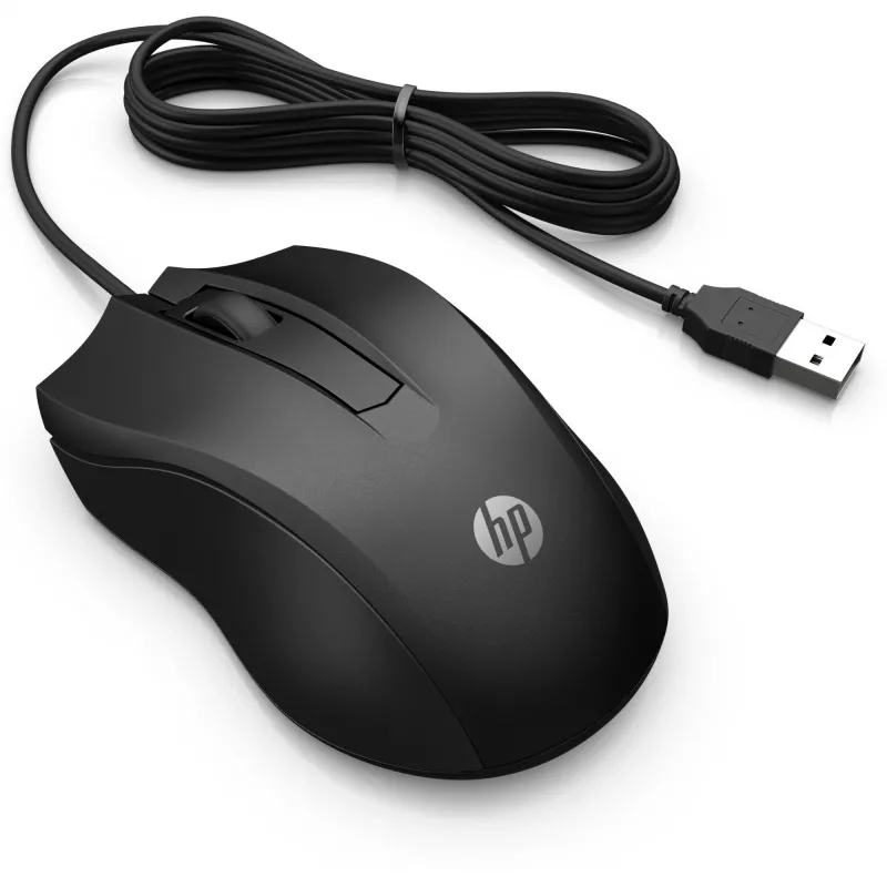 HP johdollinen hiiri 105, molempikätinen, optinen, USB Type-A, 1600 DPI, musta
