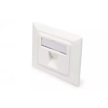 Digitus | seinälevy Keystone-moduuleille, saksalainen tyyppi, keski levy 50x50 mm, kehys 80x80 mm | DN-93811