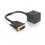 Sovitin DVI 25 pistoke 2x HDMI naaras 0,2 m DeLOCK 65069