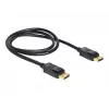 DisplayPort-kaapeli DeLOCK 82423 1 m uros-uros musta