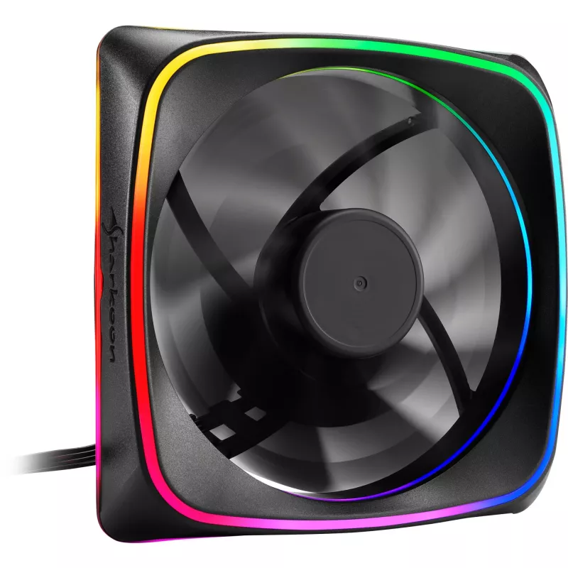 Tuuletin Sharkoon RGB SHARK Lights 12 cm musta