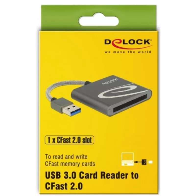 Kortinlukija DeLOCK 91525 USB 3.2 Gen 1 harmaa