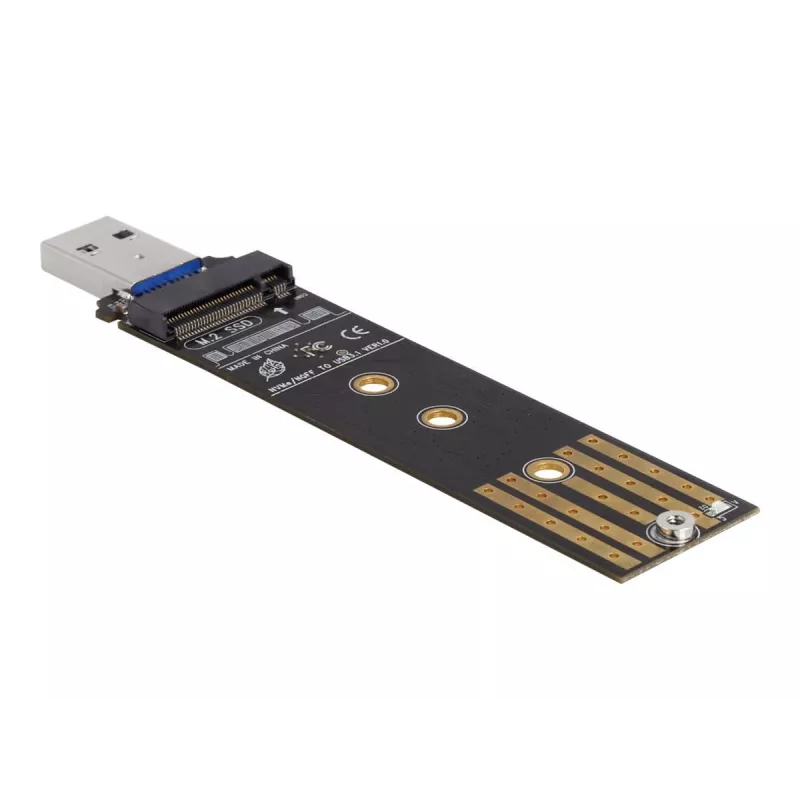 DeLOCK yhdistelmämuunnin M.2 NVMe PCIe- tai SATA-SSD-asemalle USB 3.2 Gen 2 musta