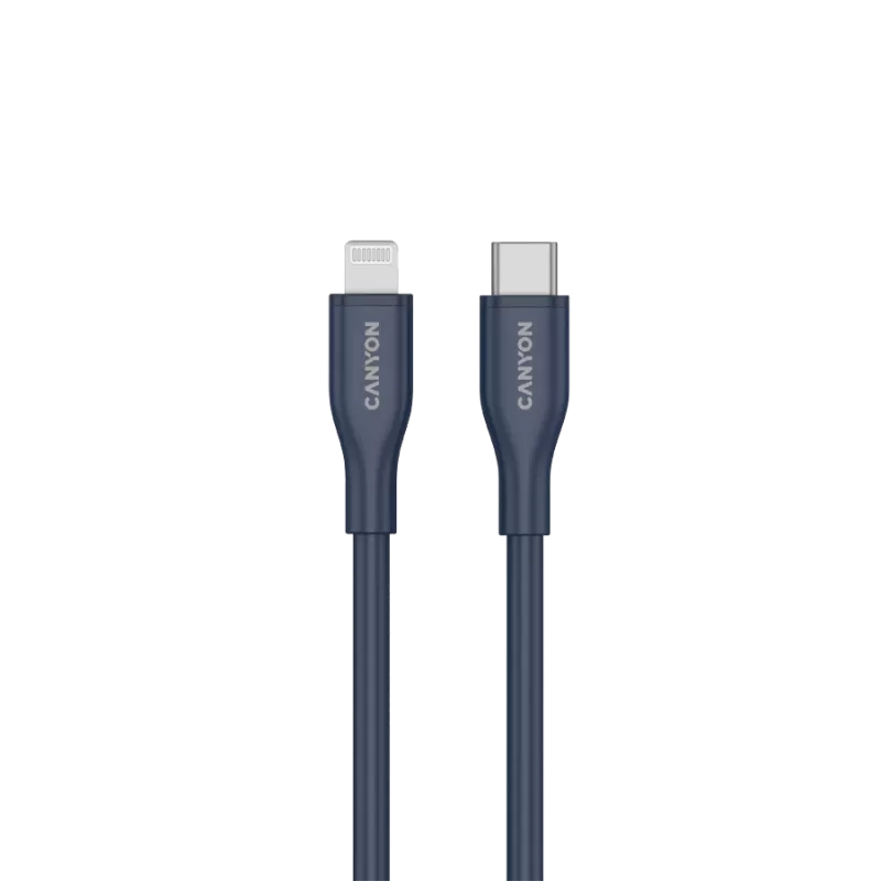 USB-C-Lightning-kaapeli CANYON CLNM60 60W MFi 1 m silikoni sininen