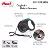 Flexi Automatic -hihna musta Design S 5 m, sininen