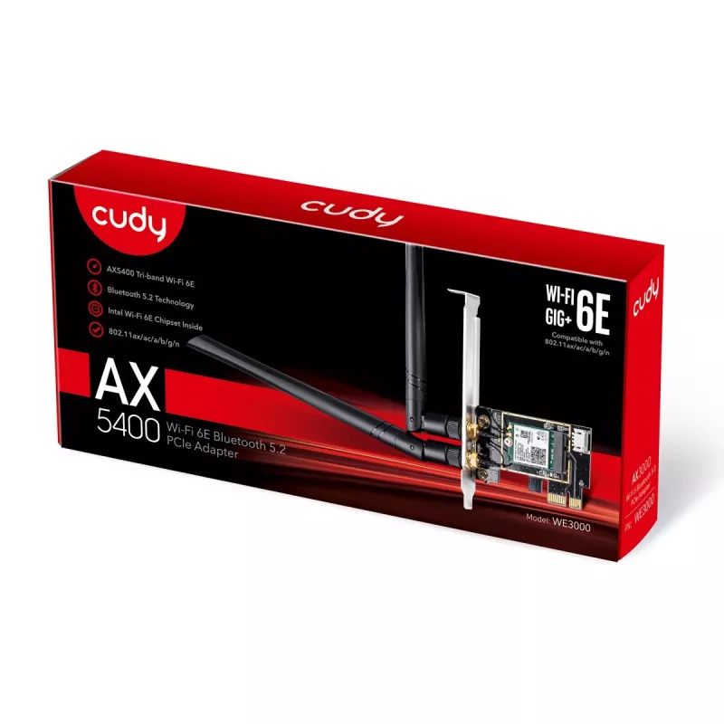 Cudy WE3000 verkkokortti sisäinen WLAN / Bluetooth 2400 Mbit/s