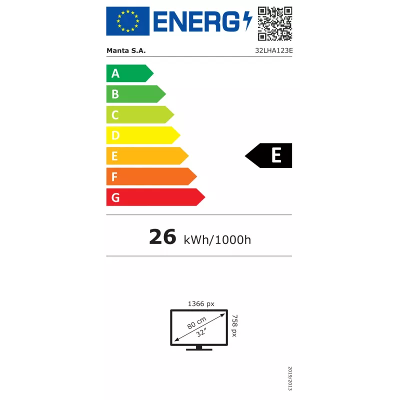 TV Manta 32LHA123E 32 tuuman HD LCD 1366 x 768
