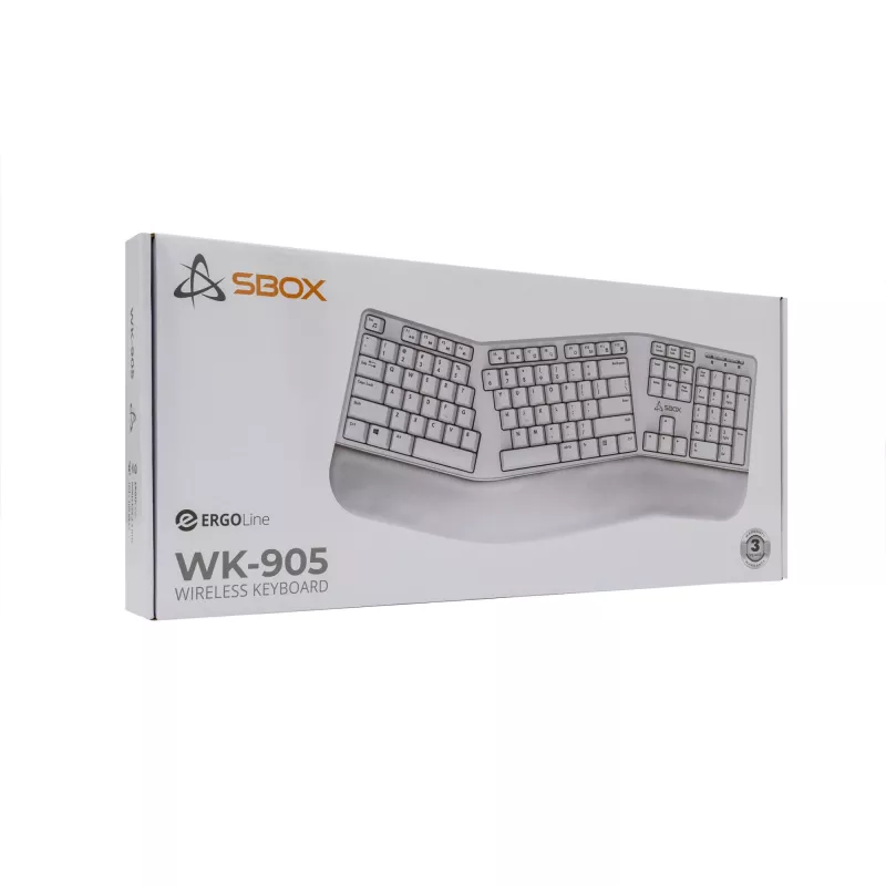 SBOX WK-905 -langaton näppäimistö US — beige, langaton USB-yhteys, US-asettelu