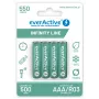 Uudelleenladattavat AAA-NiMH-akut everActive EVHRL03-550 1,2 V 550 mAh 4 kpl:n pakkaus, sylinterimäinen R03