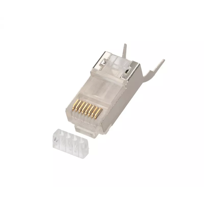RJ45-liitin Extralink CAT6A FTP 8P8C, läpinäkyvä, uros/naras, 1 kpl