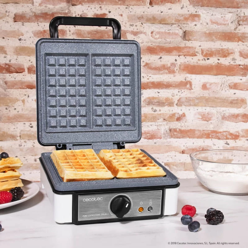 Vohvelirauta Cecotec Fun Gofrestone Double 1200 W harmaa valkoinen