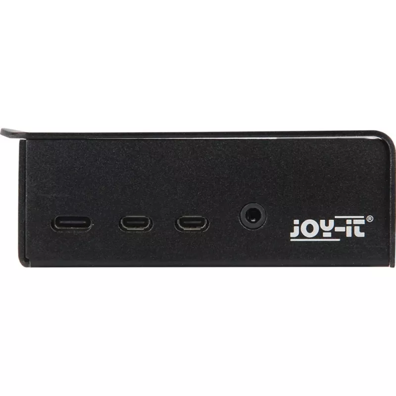JOY-IT RPI CASE ALU06 - kotelo Raspberry Pi 4:lle, alumiini, musta (RB-ALUCASEP4+06)