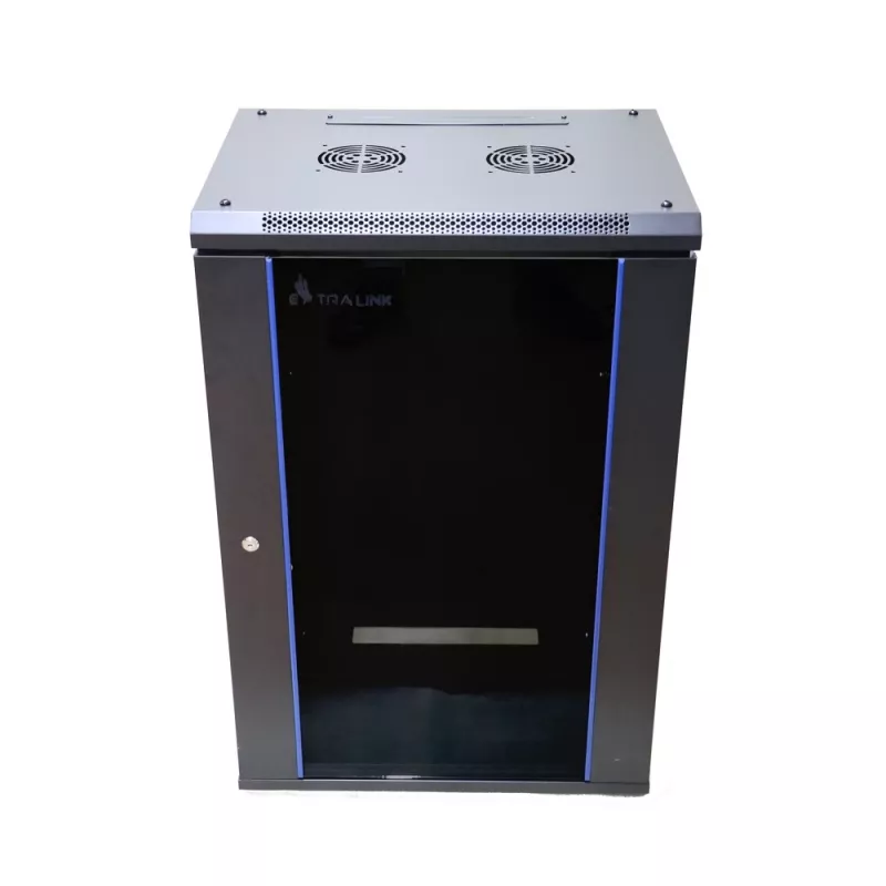 Seinäkiinnitteinen räkki Extralink 18U 600x450 musta