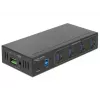 Delock 63309 ulkoinen teollisuus-USB-keskitin, 4 x USB 3.0 Type-A, 15 kV ESD-suojaus, metallikotelo, seinäasennettava