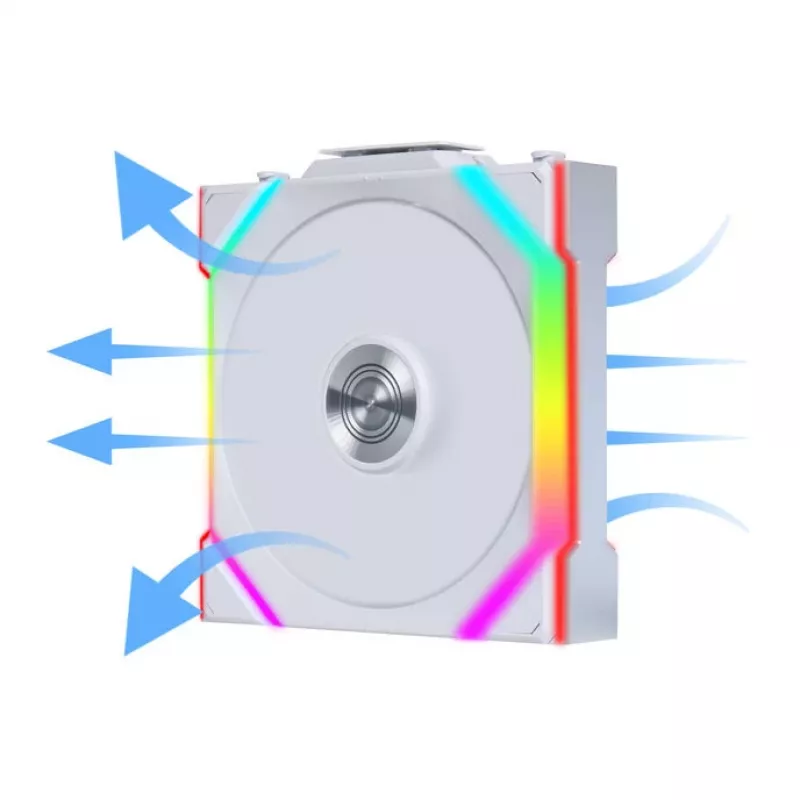 Lian Li UNI FAN SL Wireless 120 ARGB Reverse Blade valkoinen 3 kpl:n pakkaus