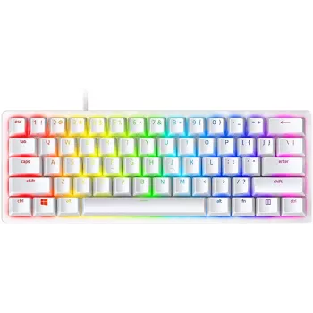 Mekaaninen pelinäppäimistö Razer Huntsman Mini 60 % valkoinen USB QWERTY US International optiset kytkimet