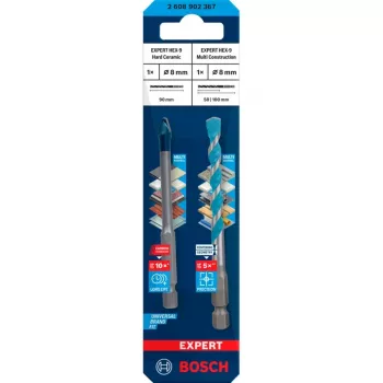 Poranteräsarja Bosch Expert HEX-9 MultiConstruction 8 mm, 2-osainen