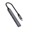 USB 3.0 4-porttinen USB-keskitin SAVIO AK-71 USB-C isännällä, 5000 Mbit/s, 2 vuoden takuu