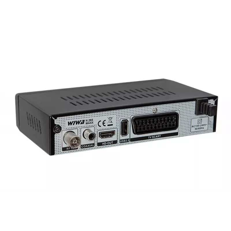 TV-vastaanotin WIWA H.265 MAXX — DVB-T / DVB-T2 -digiviritin H.265 (HEVC) -tuella