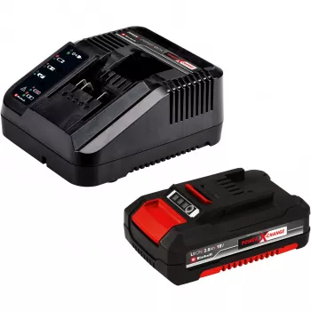 Power X-Change akkusaumapuhdistin GC-CC 18Li Kit, 18 volttia (punainen/musta, litiumioniakku 2,0 Ah)