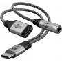 Goobay sovitin USB-C™ USB-C™ ja 3,5 mm AUX-liitäntään (74524)