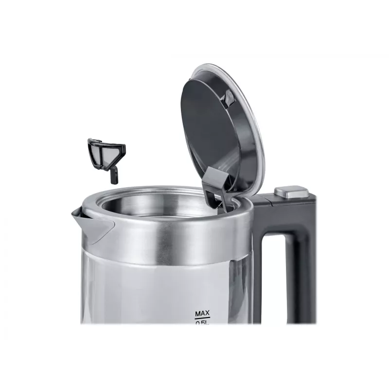 Severin WK 3472 vedenkeitin 0,5 l hopea 1 100 W (WK3472)
