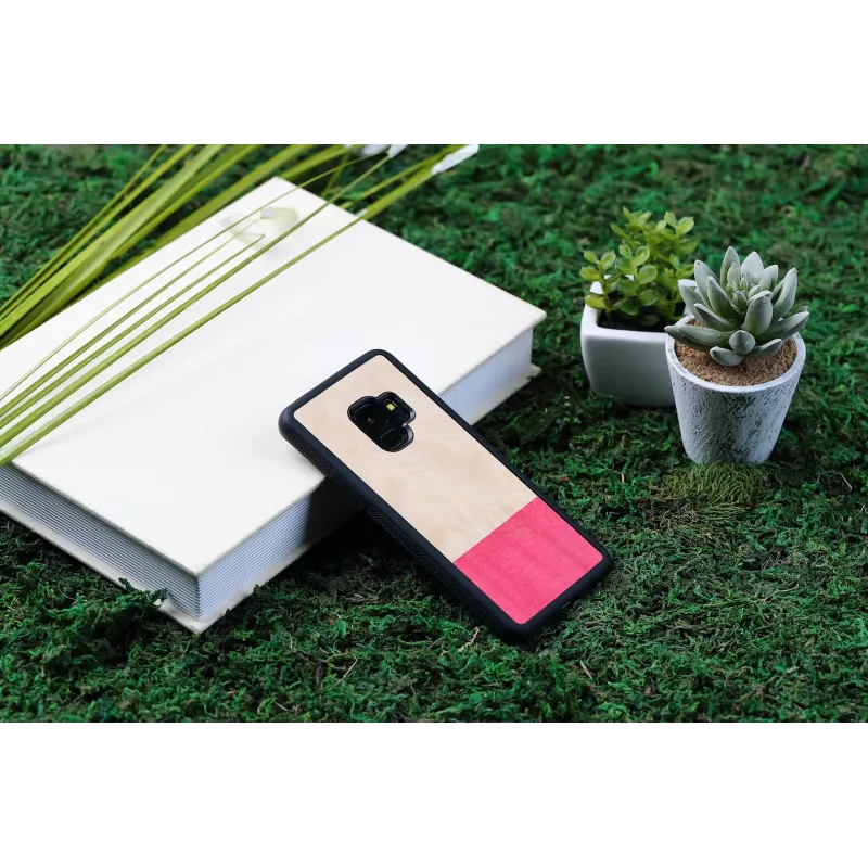 Älypuhelinkotelo man and wood Samsung Galaxy S9 — musta mismatch-design