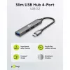 Goobay Slim 4-porttinen USB-keskitin, USB-C™–USB-C™/USB-A, USB 3.2 (74459)