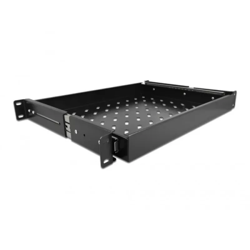 Delock - rack-liukuhylly - musta - 1U - 48,3 cm (19 inch)