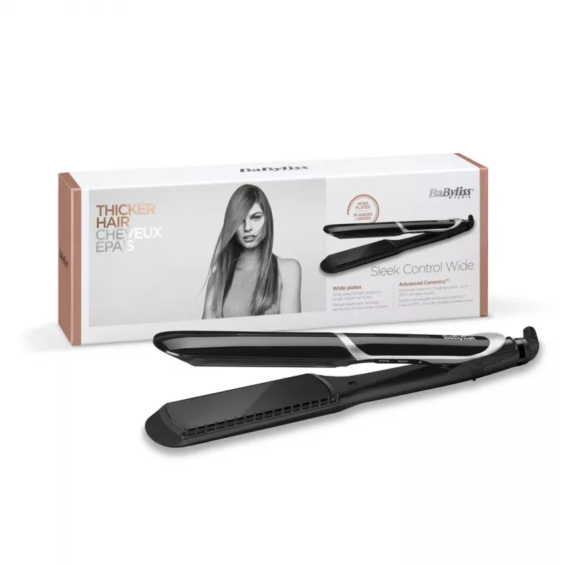 BaByliss Sleek Control hiustenmuotoilija leveä Warm Black 98.4 (2,5 m)