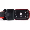 Black Diamond Storm 450 otsalamppu, jossa musta ja punainen otsapanta