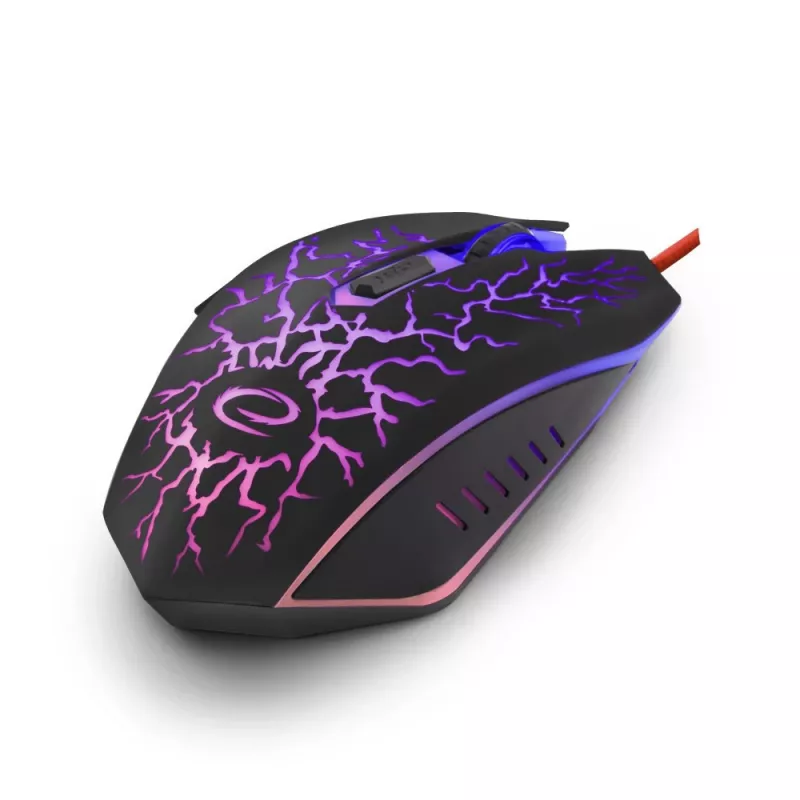 Esperanza MX211 LIGHTNING - hiiri - USB - hiiri - optinen - 6 painiketta - musta