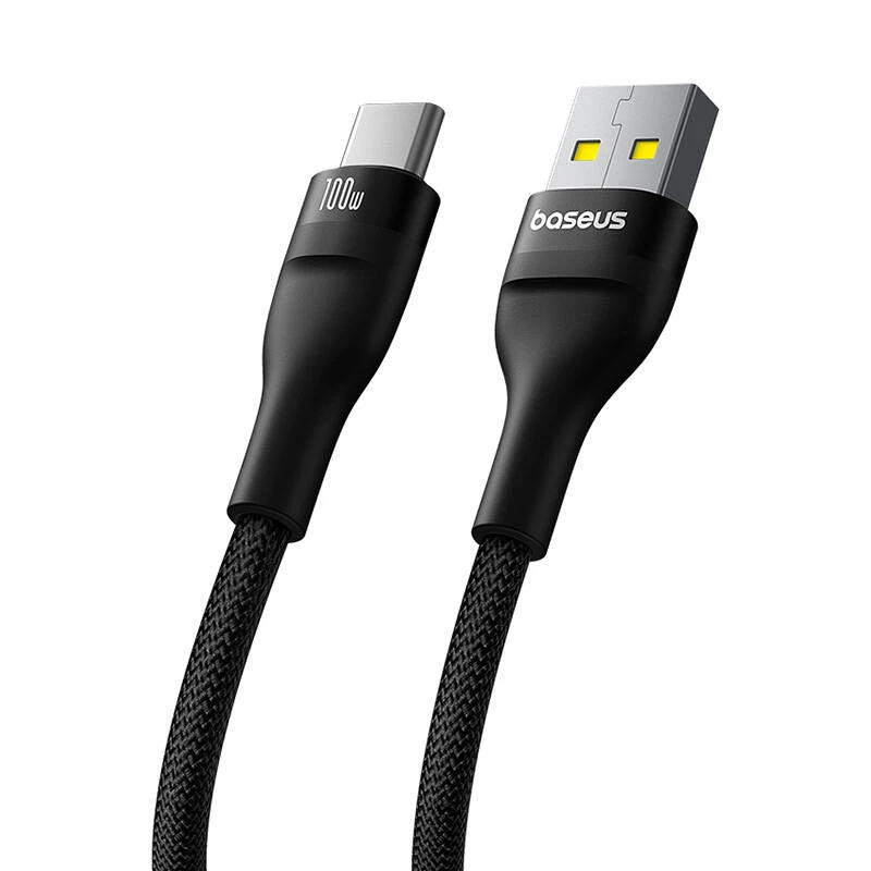 Baseus Flash 2 USB A-USB C pikalatauskaapeli 2 m 100 W musta