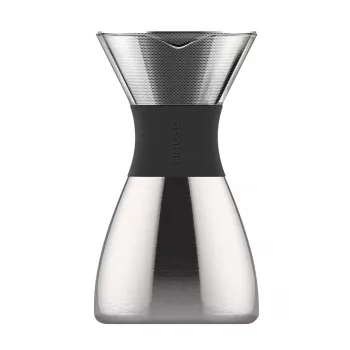 Asobu PourOver Cold Brew -kahvinkeitin musta, hopea