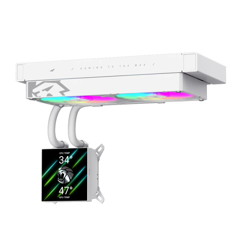 Gamemax CPU-nestekühler | GLACIER 240 LCD WH | Intel, AMD