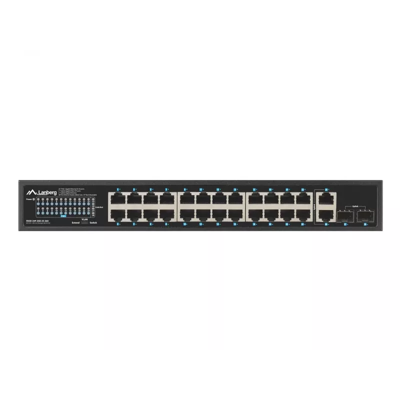 Hallitsematon LANBERG-kytkin RSGE-24P-2GE-2S-360 24 RJ-45 Ethernet-portilla
