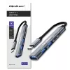 Qoltec 53790 keskitin sovitin USB-C 3.1 5in1 | USB-C PD | USB-C | 2x USB 2.0 | USB 3.0