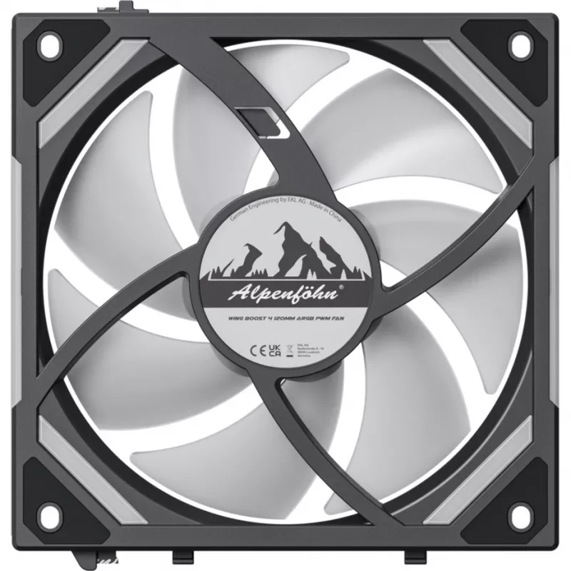 Alpenföhn Wing Boost 4 ARGB Reverse 120mm kotelotuuletin - musta