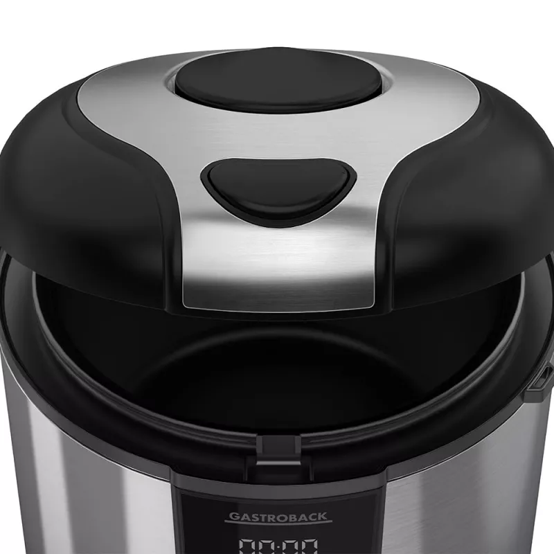 Riisinkeitin GASTROBACK Rice Control Low Carb & Steam, 3 l, 450 W, musta/ruostumaton teräs