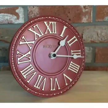 NeXtime kello 5187ro London pöytäkello, Ø16 cm, seinäkello, punainen/valkoinen