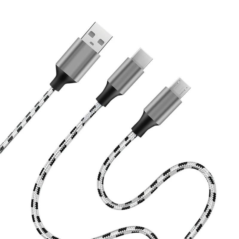 LogiLink CU0202 USB-kaapeli USB 2.0 1,2 m USB A USB C/Micro-USB A harmaa