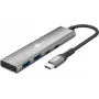 Goobay Slim 4-porttinen USB-keskitin USB-C - USB-A 5 Gbit/s - Plug USB 3.2 (76563)
