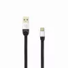 Sbox USB 2.0-Type-C/2.4A musta/hopea 1,5 m